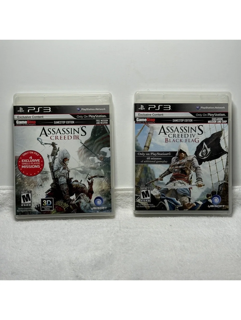 Assassin’s Creed III + IV Black Flag GameStop Edition Playststion 3 PS3 Bundle